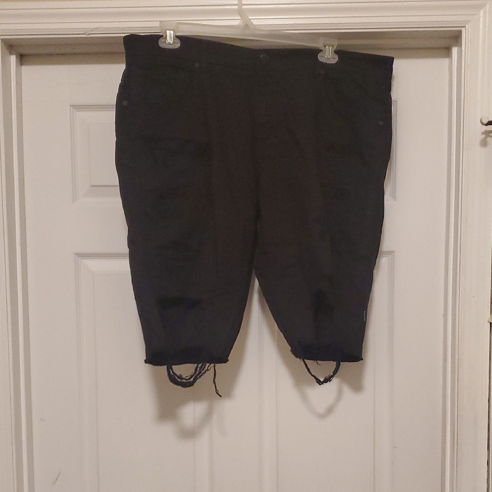 Men's Black Jean Shorts